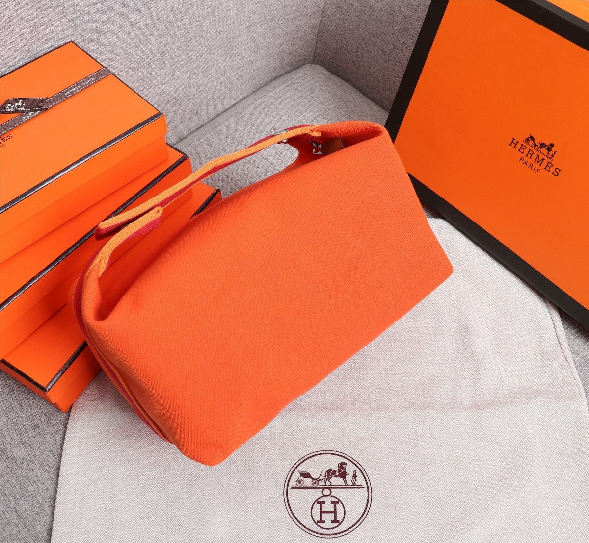 HERMES BRIDE-A-BRAC 21 ORANGE CANVAS