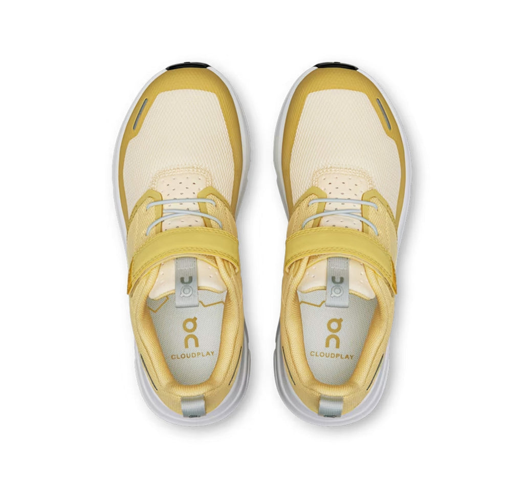 On Little Kids' Cloud Play Citrine/White Athletic Shoes