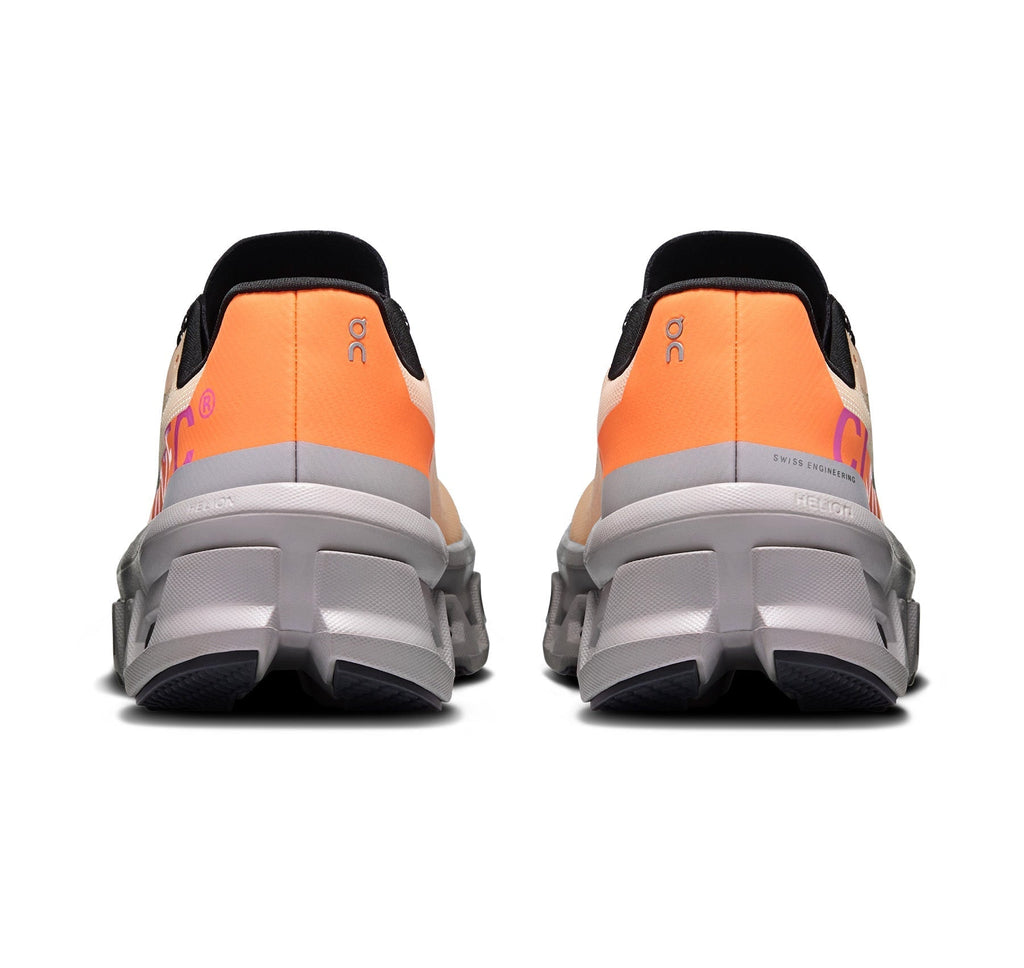 On Women's Cloudmonster Orange/Grey Running Shoes