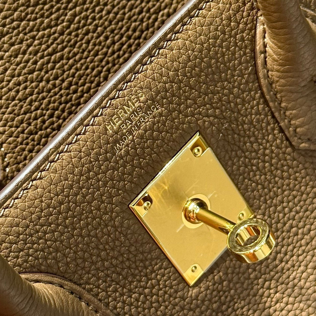 HERMES 25S  BIRKIN 30 IN COFFEE CALFSKIN GOLD HARDWARE
