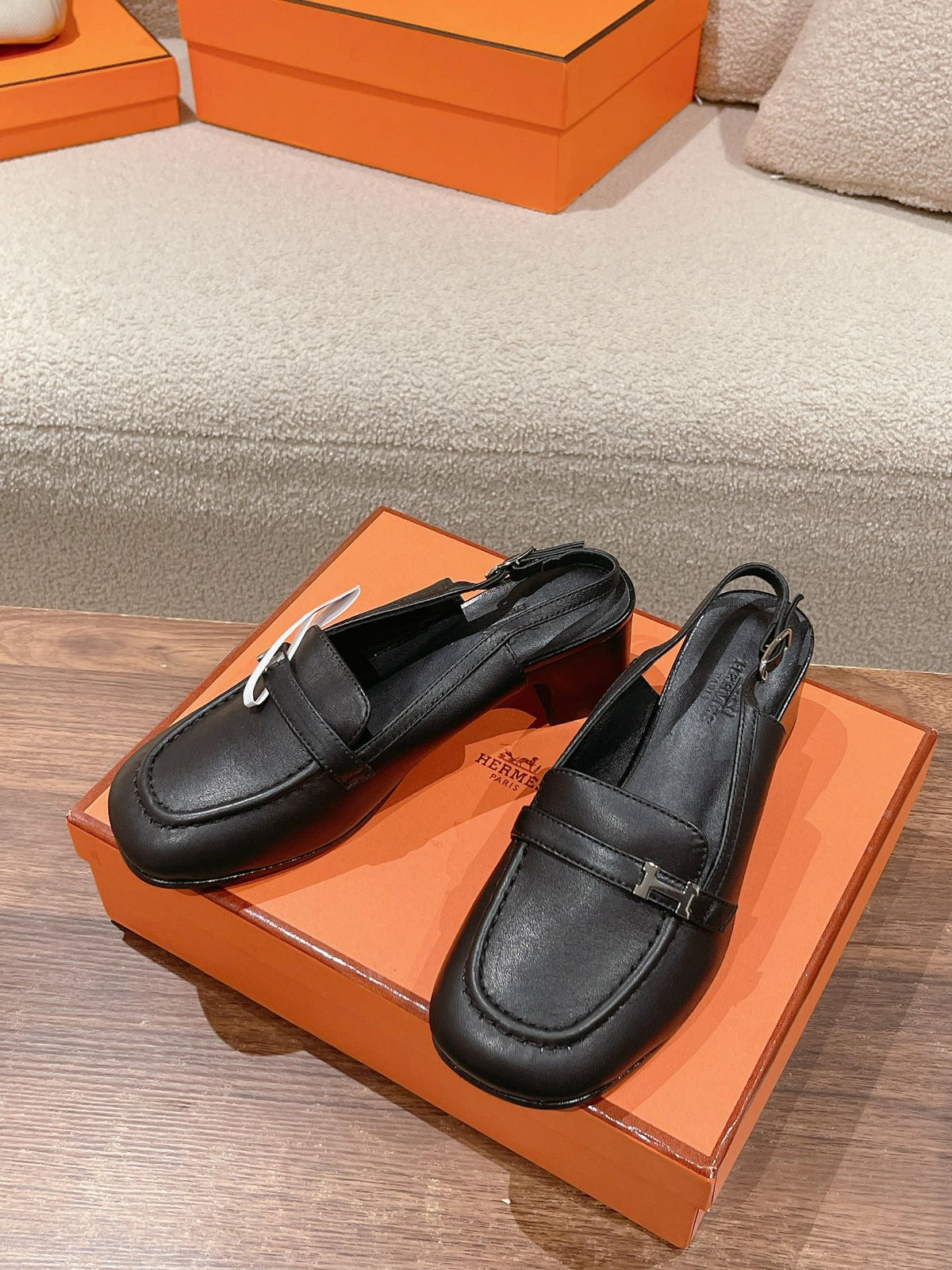 HERMES INFINIE 50 PUMP BLACK LAMBSKIN