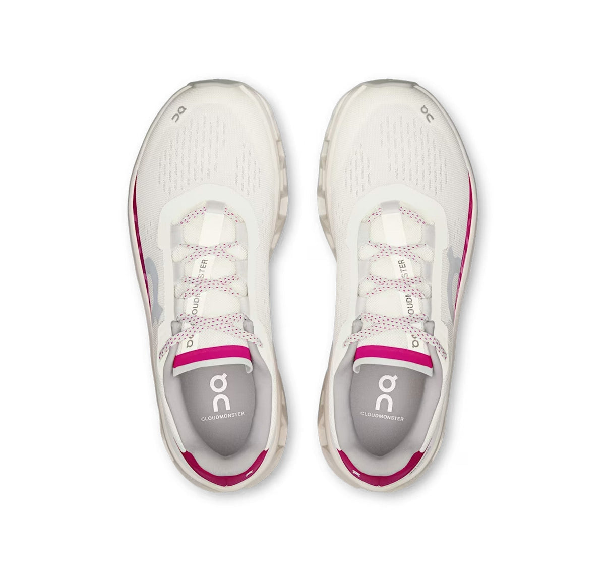 On Women's Cloudmonster Ivory/Grenadine Running Shoes